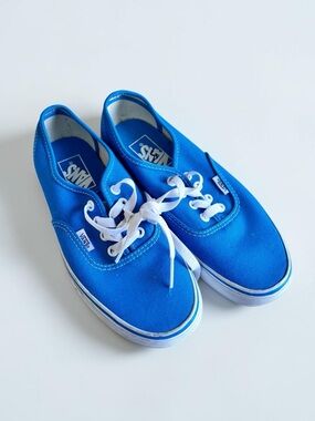 Vans Authentic Blue Sneakers Womens 7 Mens 5.5 Classic Skate Shoes